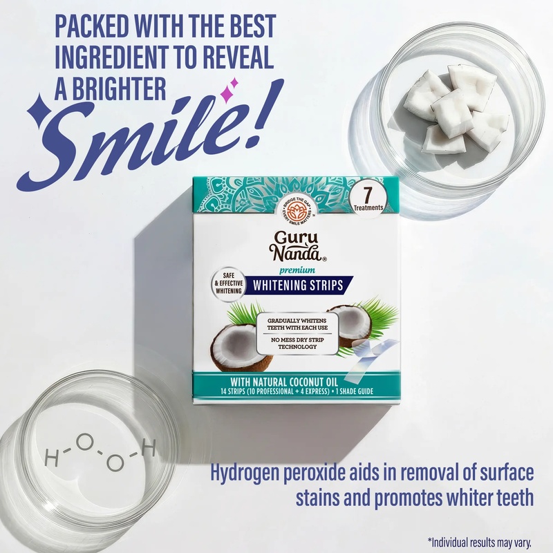 Teeth Whitening Xylitol - GuruNanda Strip Pemutih Gigi, Perawatan 7