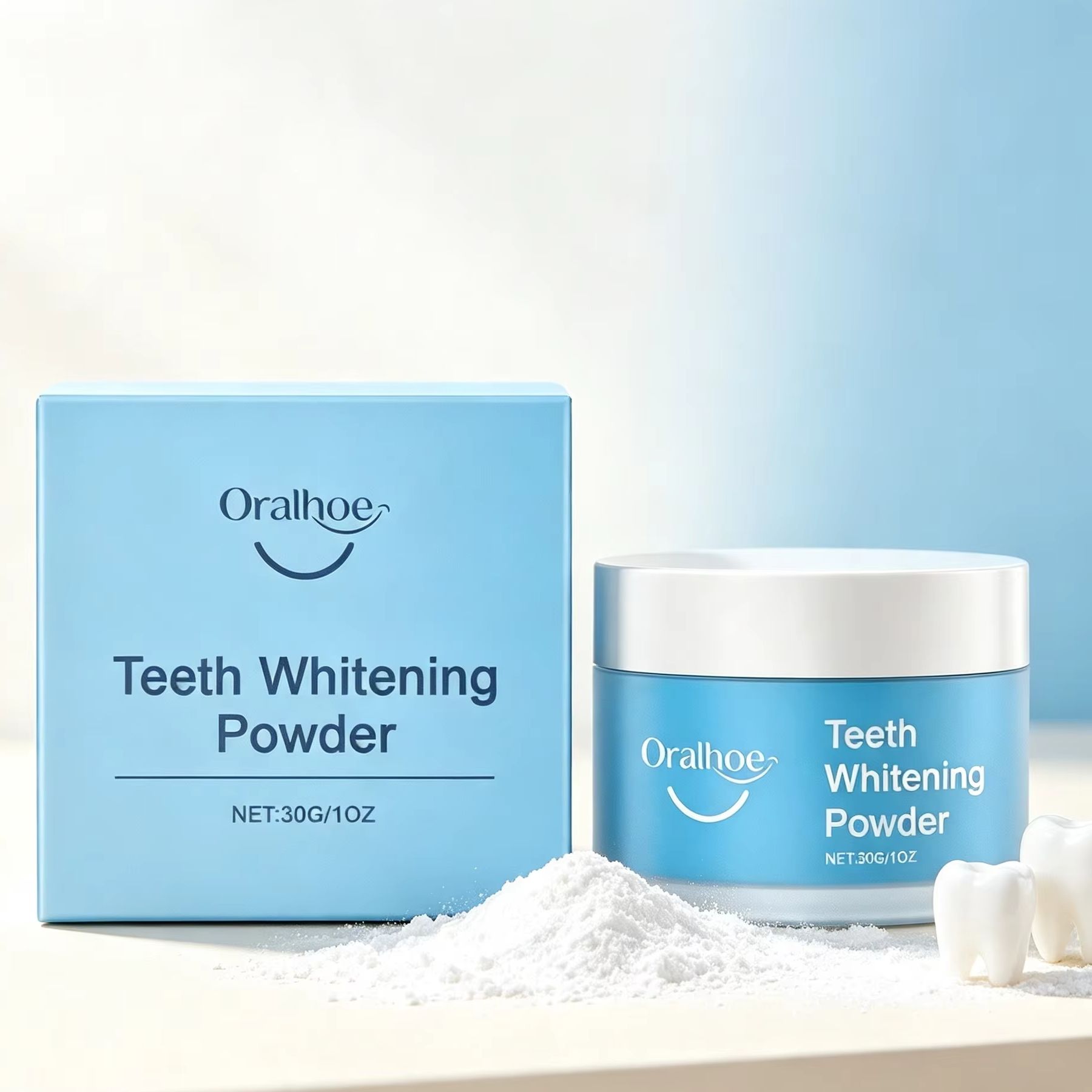 Bubuk Gigi Oralhoe untuk Membe - Teeth Whitening From Home ulasan dan harga