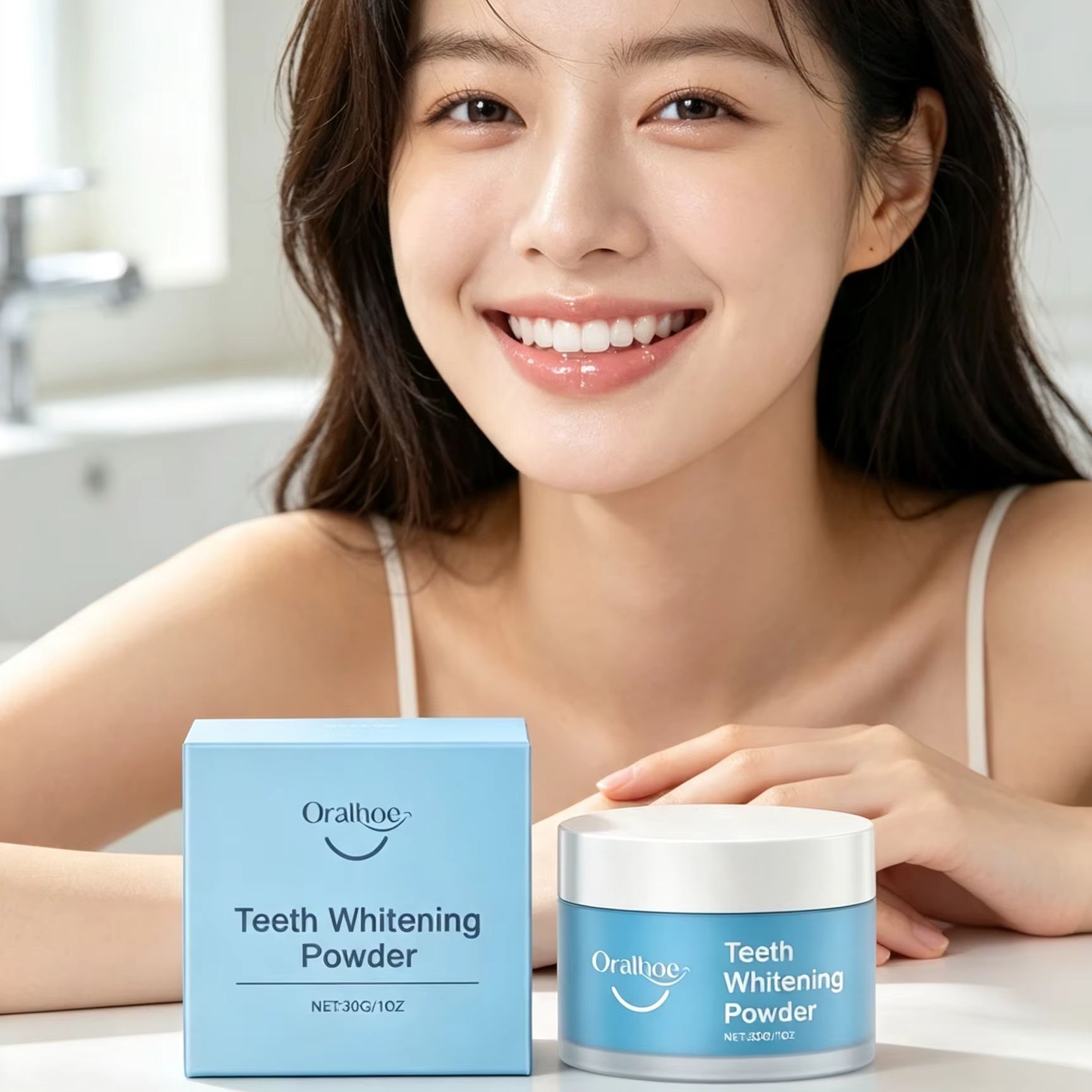 Bubuk Gigi Oralhoe untuk Membe - Teeth Whitening From Home ulasan dan harga