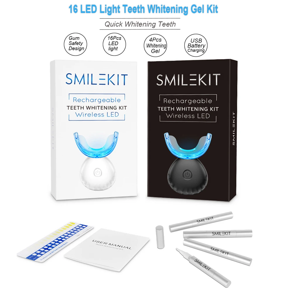 Kit pemutih gigi Mini 16 LED c - Teeth Whitening From Home ulasan dan harga