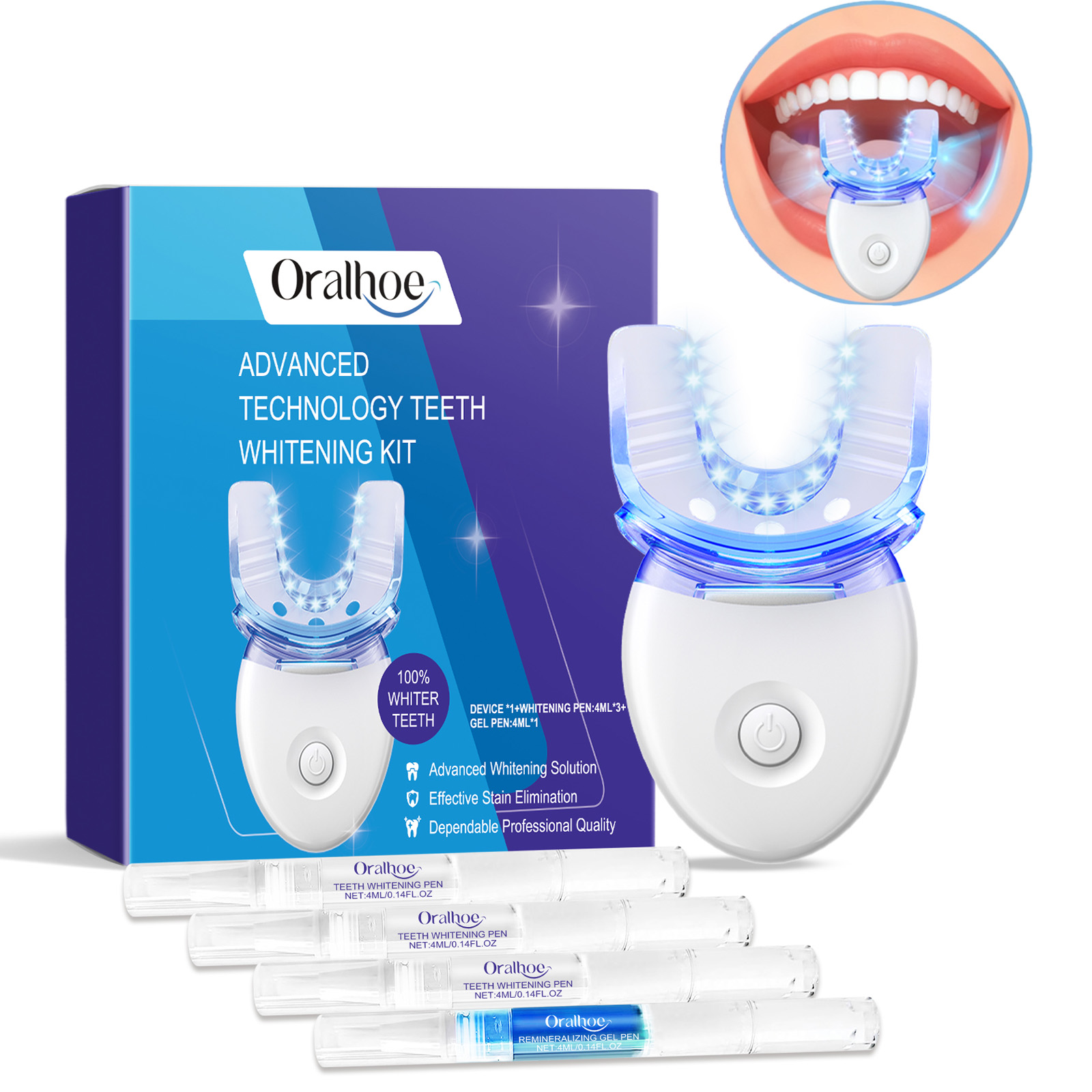 Kit Lampu LED Pemutih Gigi Pro - Teeth Whitening From Home ulasan dan harga