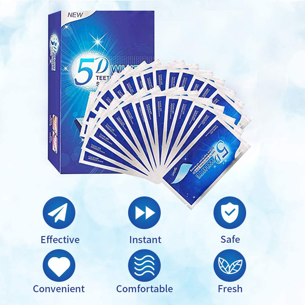 Strip Pemutih Gigi 5D Gel Pemu - Teeth Whitening From Home ulasan dan harga