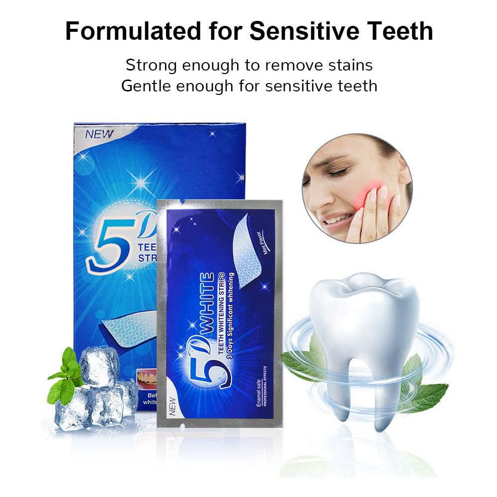 Strip Pemutih Gigi 5D Gel Pemu - Teeth Whitening From Home ulasan dan harga