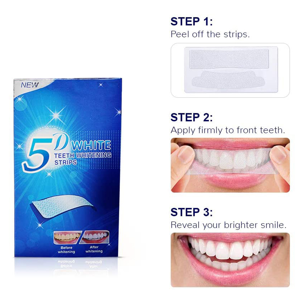 Strip Pemutih Gigi 5D Gel Pemu - Teeth Whitening From Home ulasan dan harga